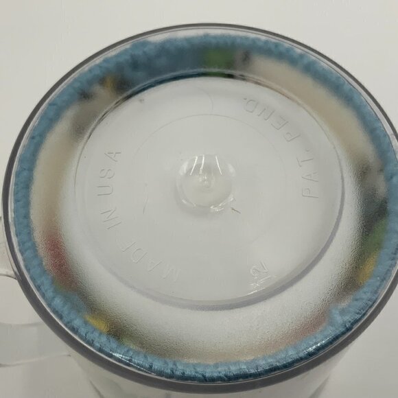 Vintage EMBROIDERED Easter Bunny Rabbit THERMO-SERV Coffee CUP/MUG - 1970's USA - Picture 7 of 7